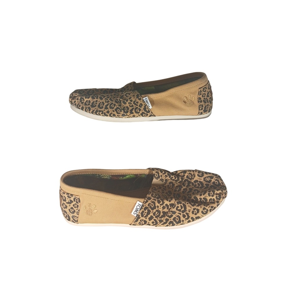 TOMS National Geographic Leopard Print Slip On Flats Shoes Women's‎ Size 7